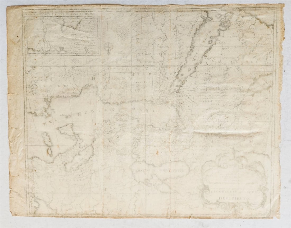 1707 DESCRIPTION DE LA GEOGRAPHIE SACREE antique BIBLICAL MAP - 5