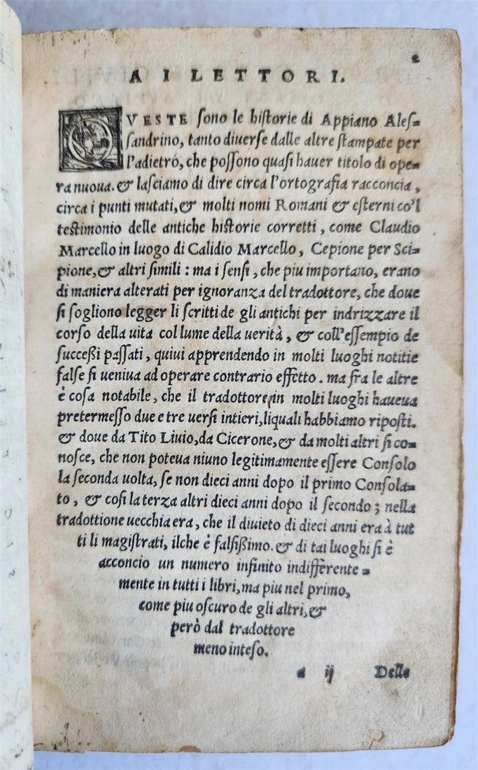 1555 ROMAN HISTORY by APPIAN antique Historia delle guerre esterne de romani - 5
