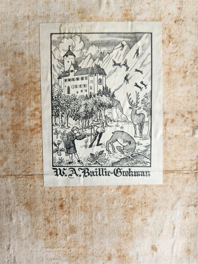 1665 OECONOMIA ILLUSTRATED antique hunting fishing livestock breeding PIGSKIN - 4