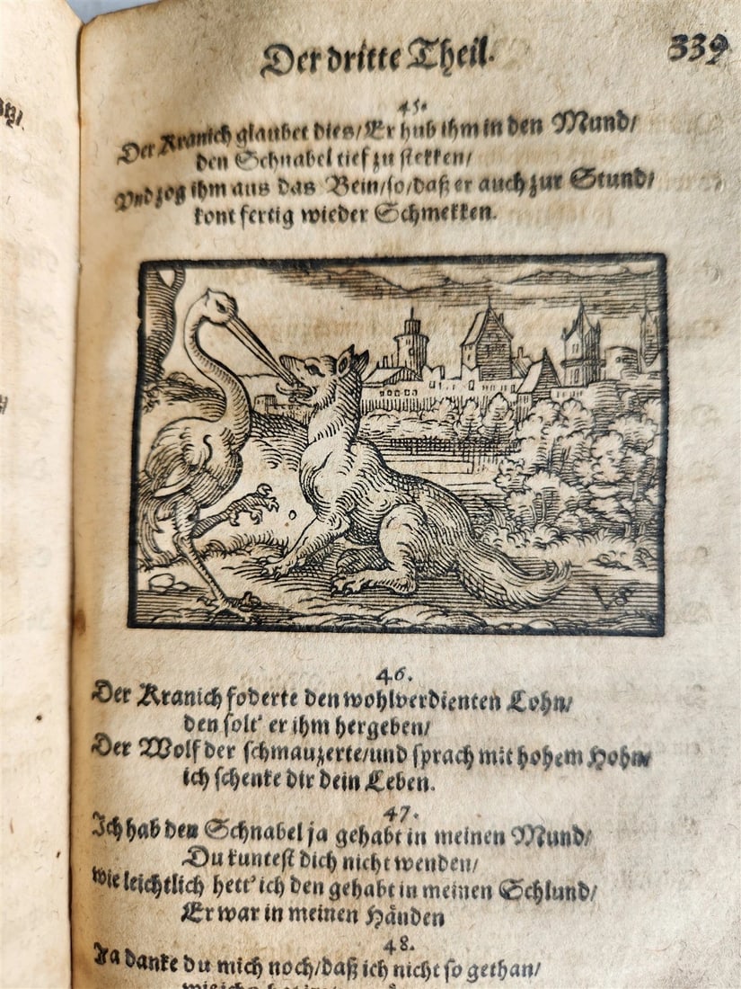 1650 REYNARD THE FOX in GERMAN antique ILLUSTRATED w/ 41 WOODCUTS - 6
