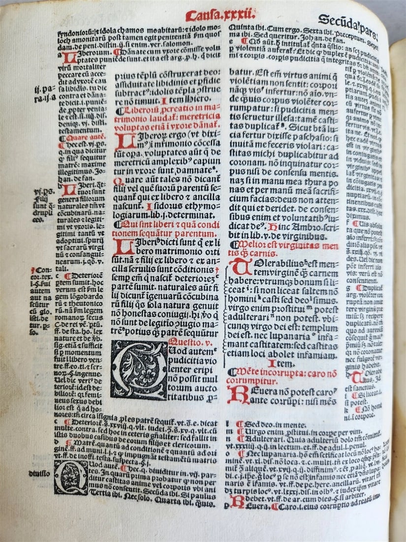 1516 POST-INCUNABULA CANON LAW Decretum Gratiani by GRATIANUS antique VELLUM - 16