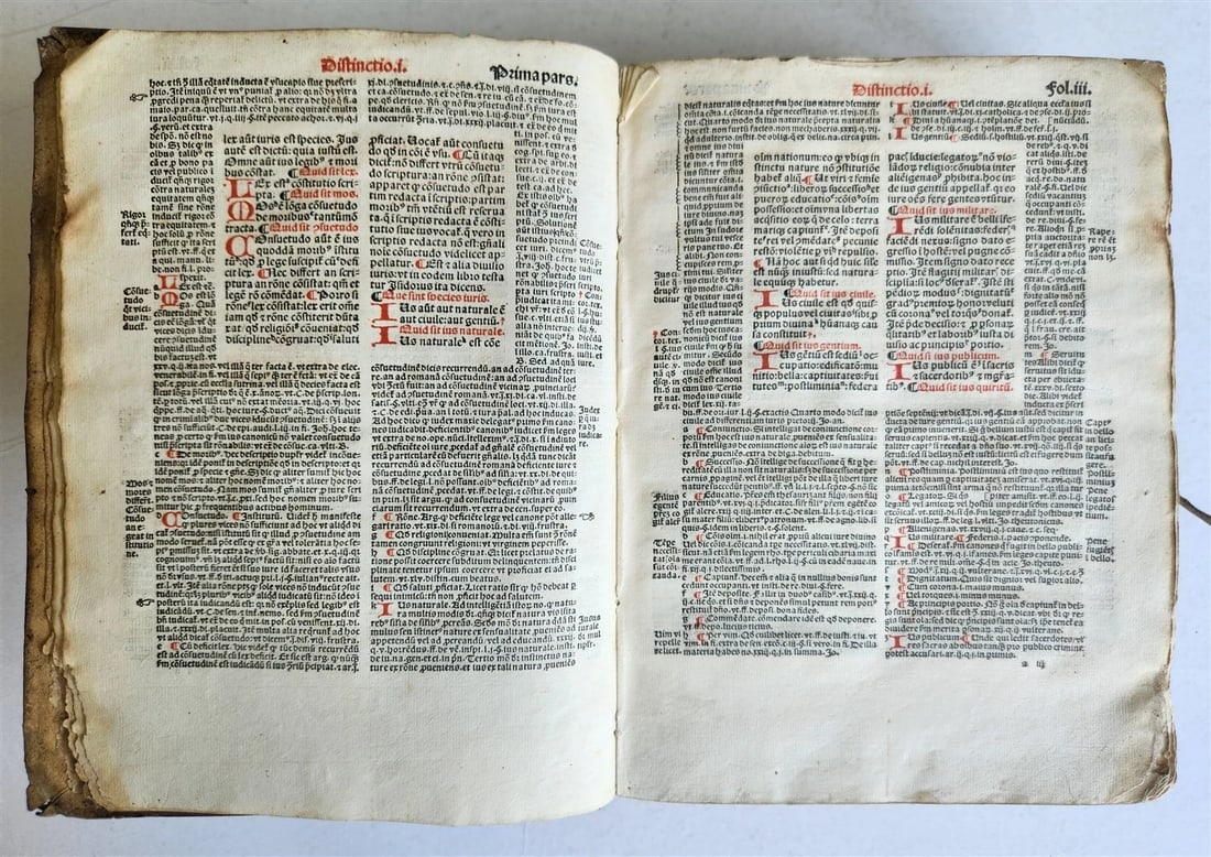 1516 POST-INCUNABULA CANON LAW Decretum Gratiani by GRATIANUS antique VELLUM - 5