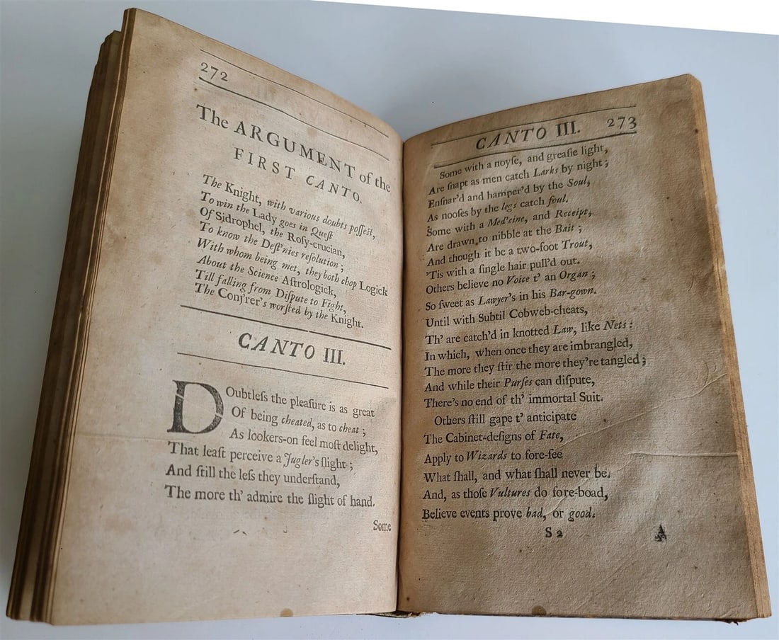 1700 HUDIBRAS by SAMUEL BUTLER antique in ENGLISH POLITICAL SATIRE - 6