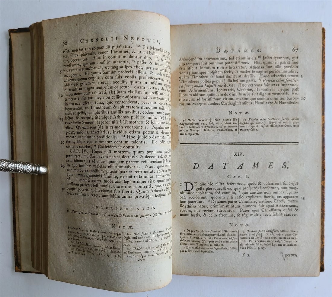 1794 DE VITIS EXCELLENTIUM IMPERATORUM by CORNELIUS NEPOS antique ROMAN HISTORY - 4