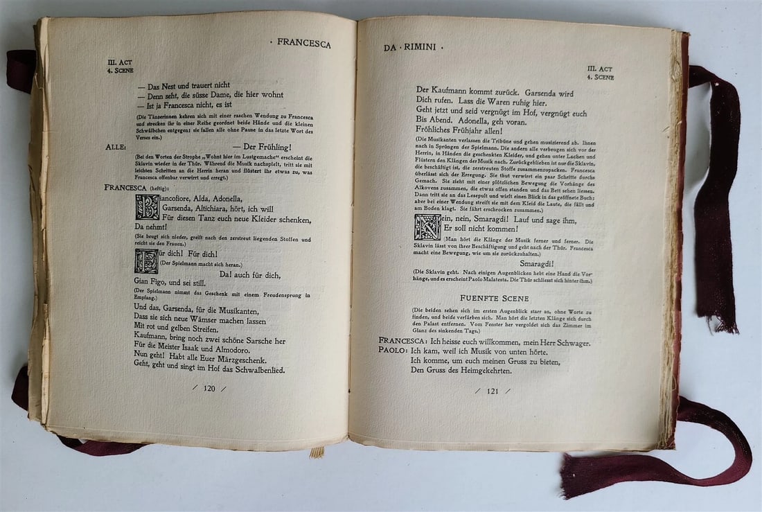 1903 FRANCESCA DA RIMINI EINE TRAGOEDIE IN VERSEN antique by GABRIELE D'ANNUNZIO - 7