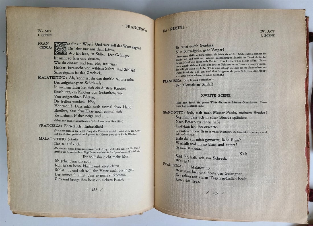 1903 FRANCESCA DA RIMINI EINE TRAGOEDIE IN VERSEN antique by GABRIELE D'ANNUNZIO - 8