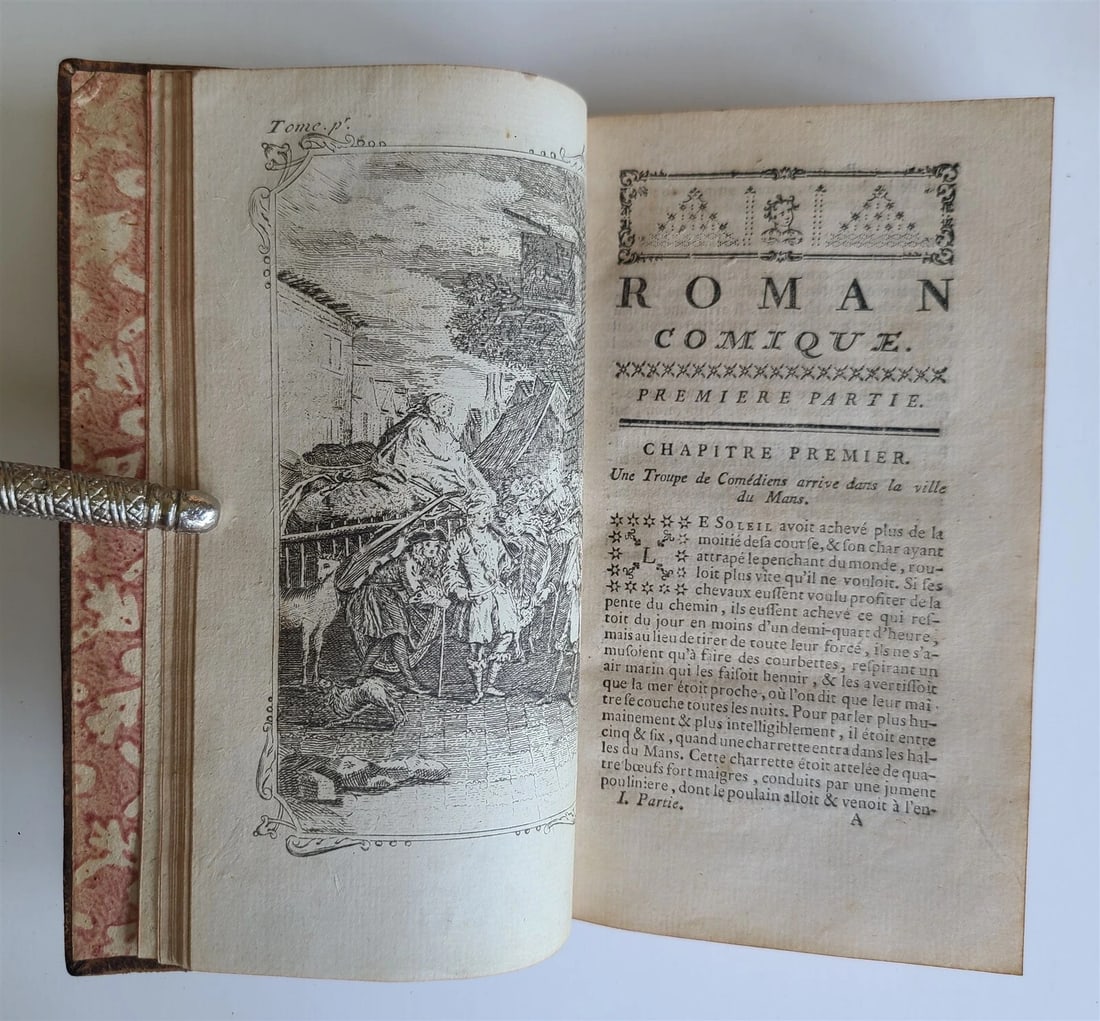 1775 ROMAN COMIQUE par M. SCARRON antique 3 VOLUMES in FRENCH - 4