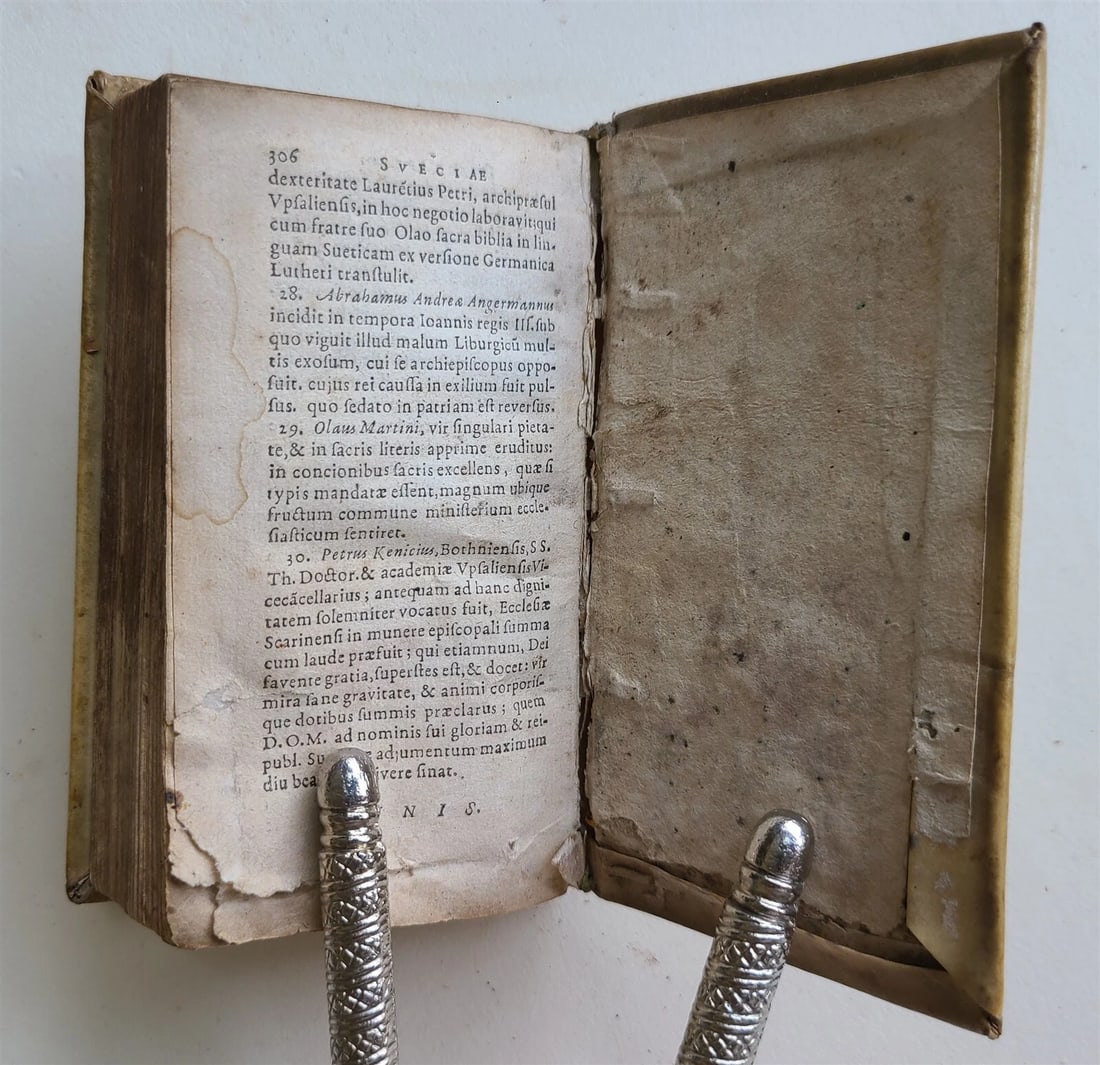 1633 ELZEVIR PRESS antique SWEDEN HISTORY POLITICS & GEOGRAPHY Suecia VELLUM - 3