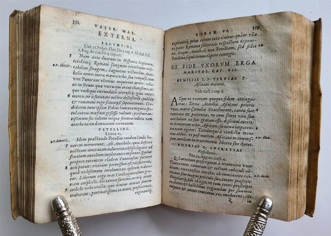 1576 VALERII MAXIMI Dictorum factorumque memorabilium antique VELLUM BINDING - 5