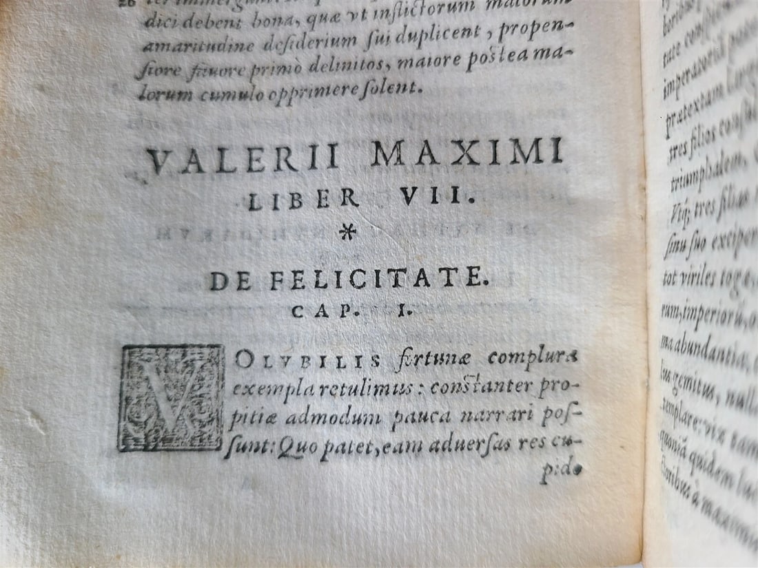 1576 VALERII MAXIMI Dictorum factorumque memorabilium antique VELLUM BINDING - 6