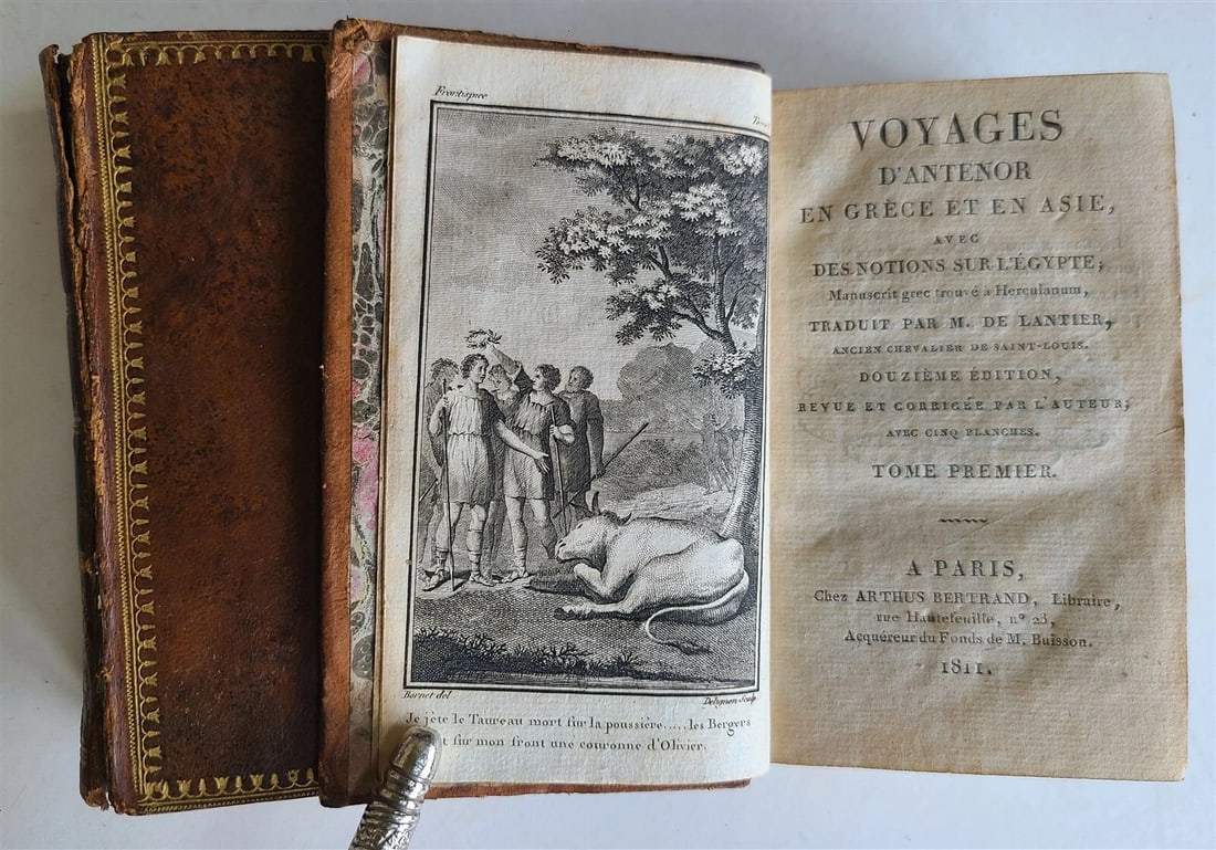 1811 ANTENOR'S TRAVELS Voyages d'Antenor en Grece et en Asie ANTIQUE iilustrated - 3
