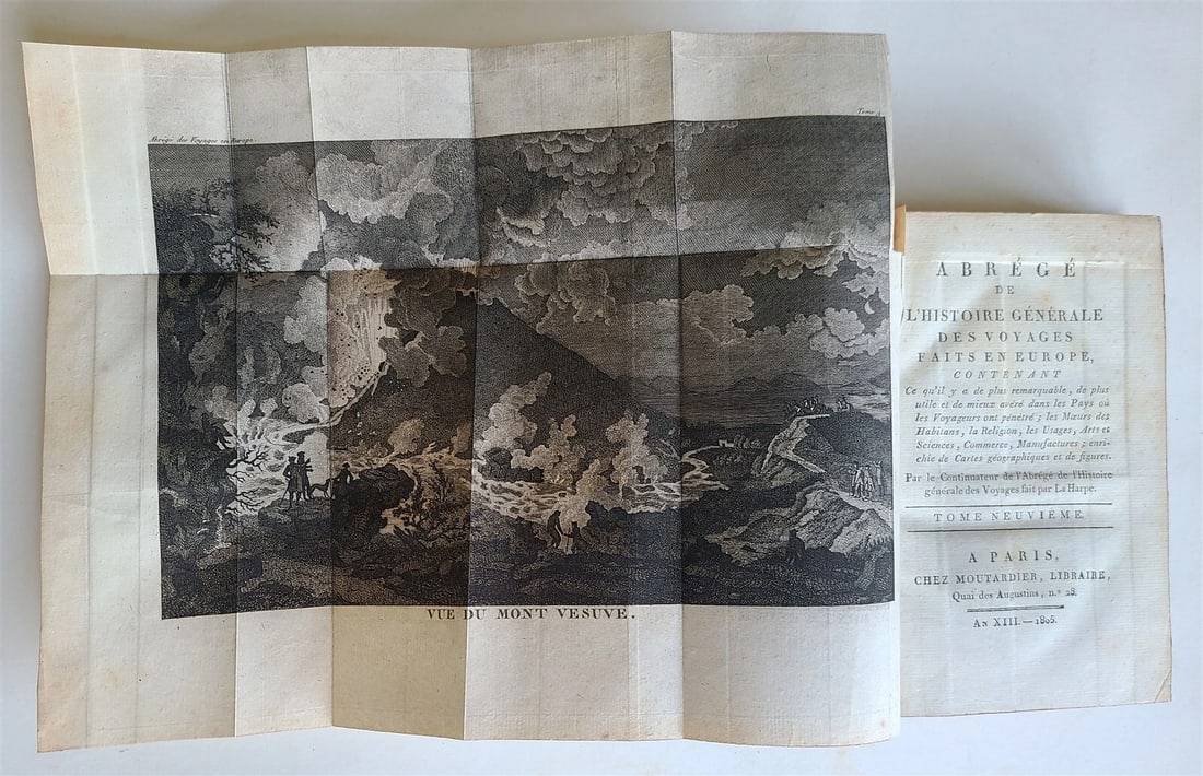 1803-1804 HISTORY of VOYAGES 12 VOLUMES SET ILLUSTRATED ANTIQUE in FRENCH - 12