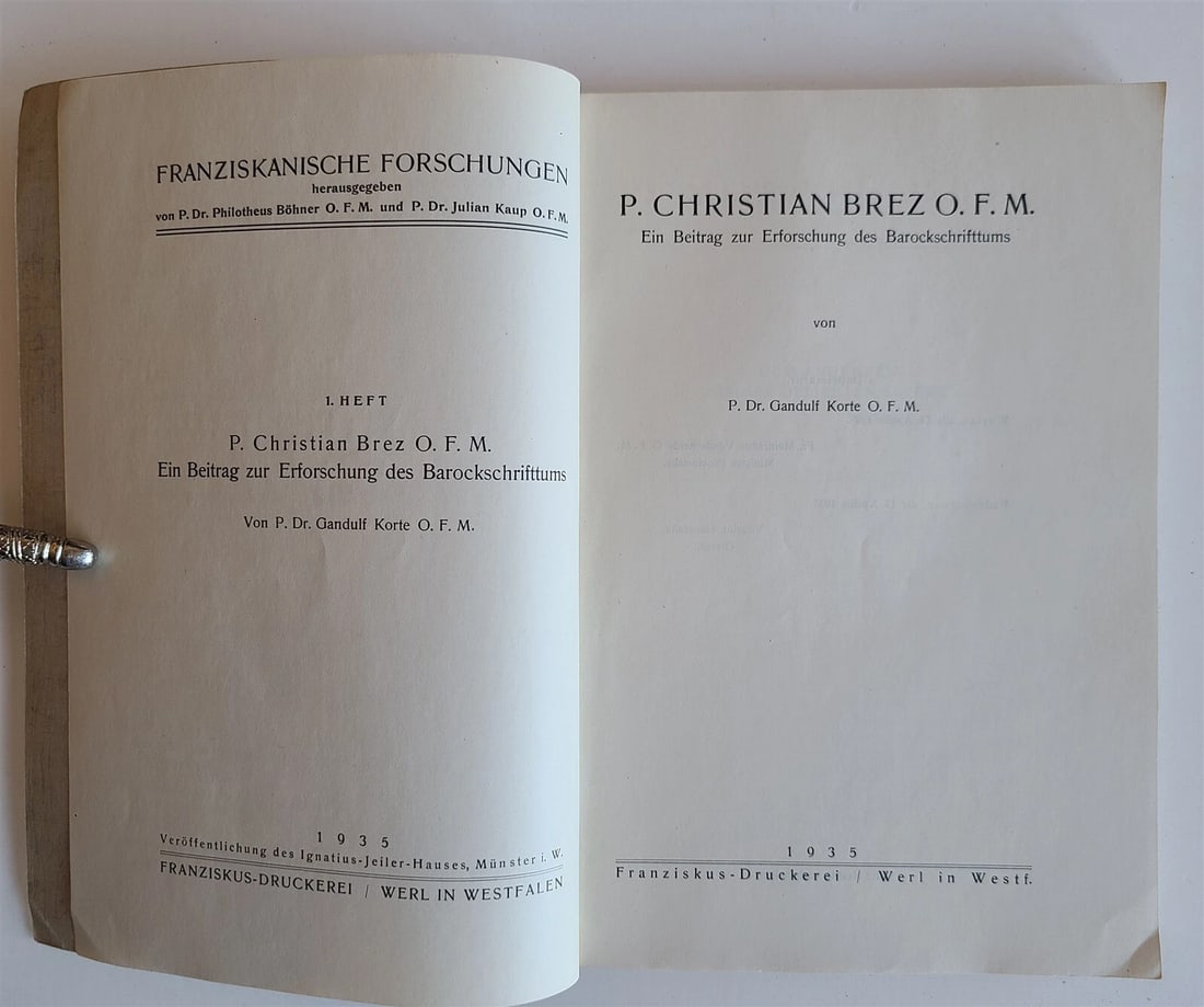 1935 BAROQUE LITERATURE RESEARCH in GERMAN antique - 2