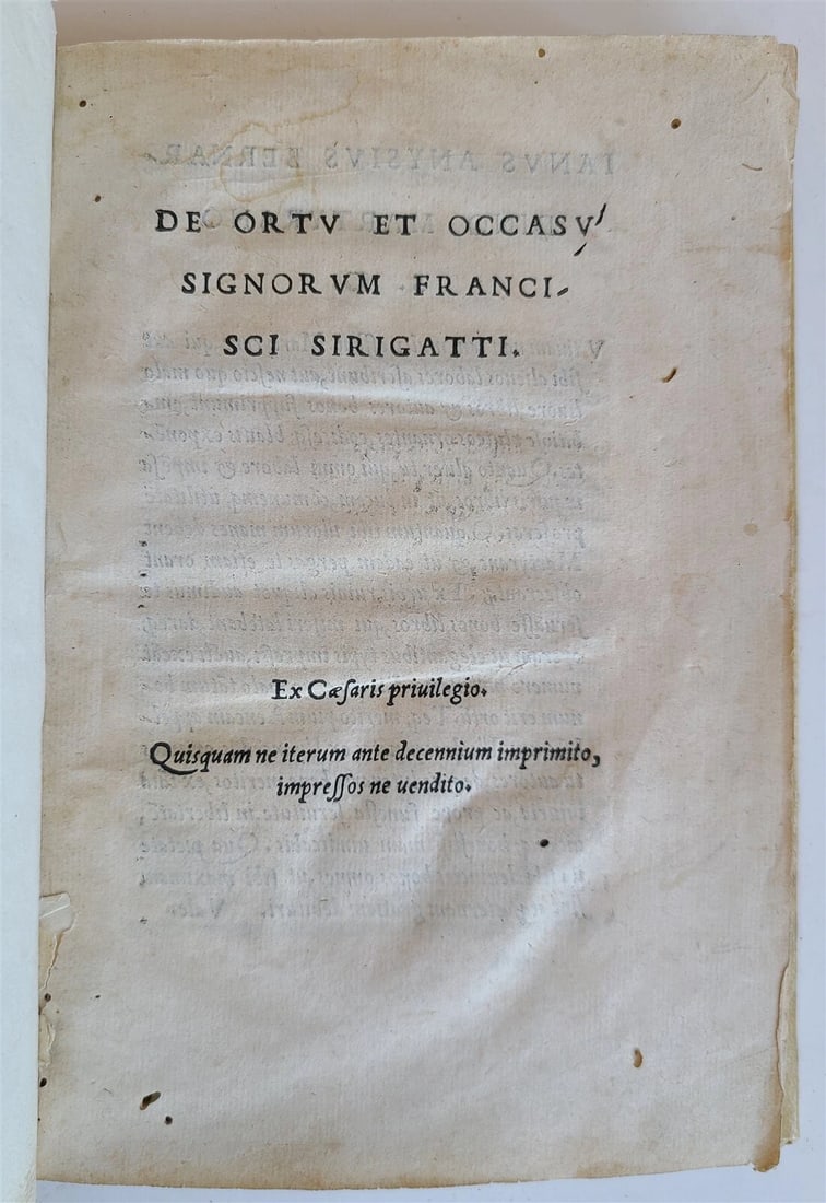 1531 ASTROLOGY & ASTRONOMY TREATISE Sirigatti antique De ortu et occasu signorum: Title: 1531 ASTROLOGY & ASTRONOMY TREATISE Sirigatti antique De ortu et occasu signorum Description: De ortu et occasu signorum. 2 parts in 1 volume. (Neapoli, Johannes Sultzbach ; 1531) Size 5 3/4 by