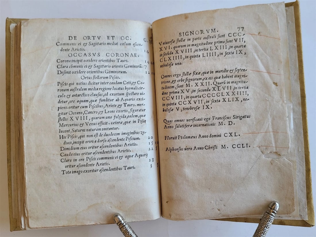 1531 ASTROLOGY & ASTRONOMY TREATISE Sirigatti antique De ortu et occasu signorum - 9