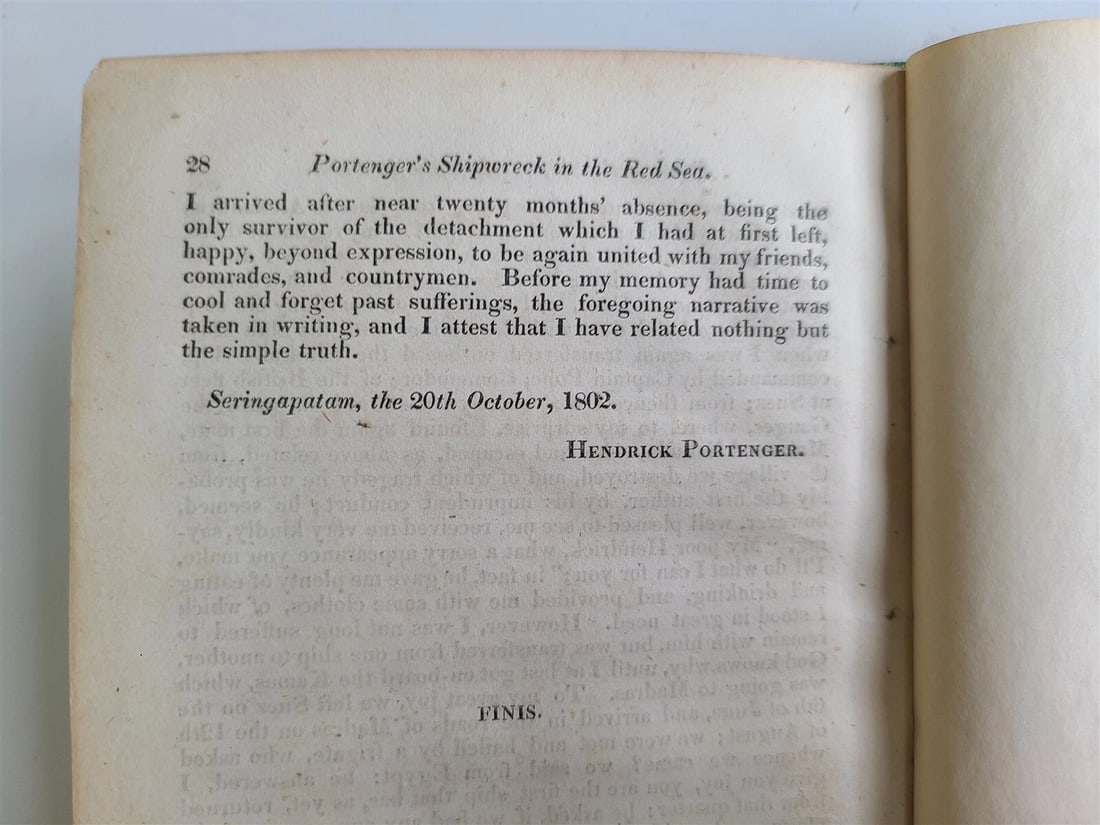1819 NARRATIVE of SUFFERINGS & ADVENTURES oh HENDERICK PORTENGER antique - 6