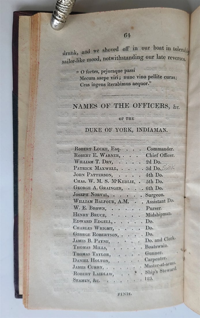 1834 NARRATIVE of LOSS of EAST INDIA COMPANY SHIP DUKE of YORK antique SHIPWRECK - 3