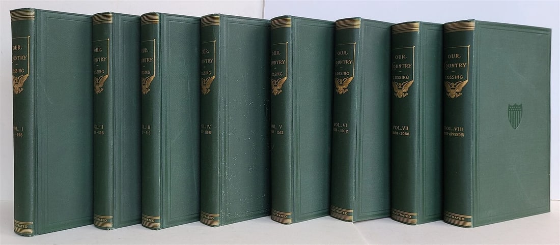 1905 OUR COUNTRY 8 volumes by LOSSING edition de luxe LTD ED antique ILLUSTRATED (1 of 17)
