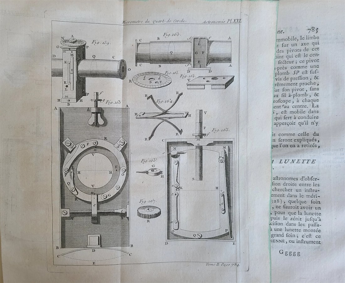 1771 ASTRONOMY by Joseph M. de La Lande 2 VOLUMES ILLUSTRATED antique in FRENCH - 14