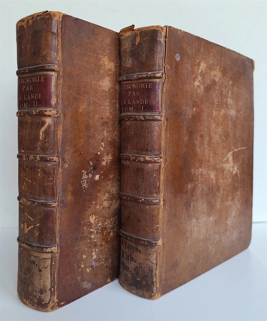 1771 ASTRONOMY by Joseph M. de La Lande 2 VOLUMES ILLUSTRATED antique in FRENCH (1 of 20)