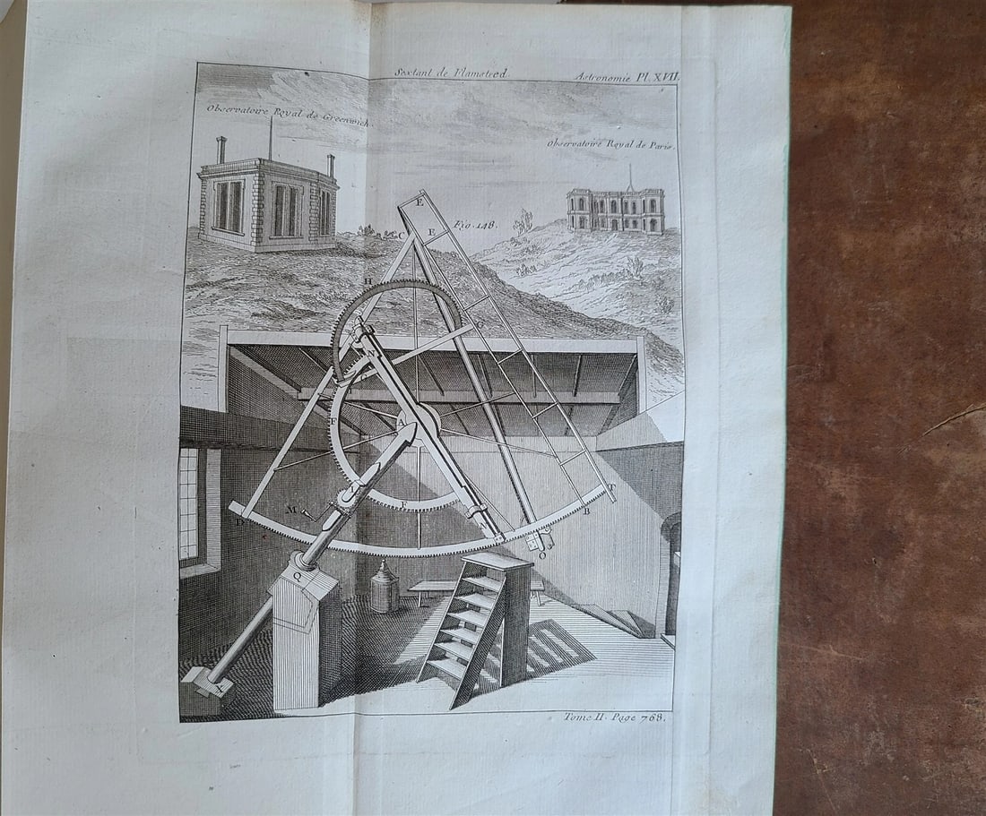1771 ASTRONOMY by Joseph M. de La Lande 2 VOLUMES ILLUSTRATED antique in FRENCH - 5