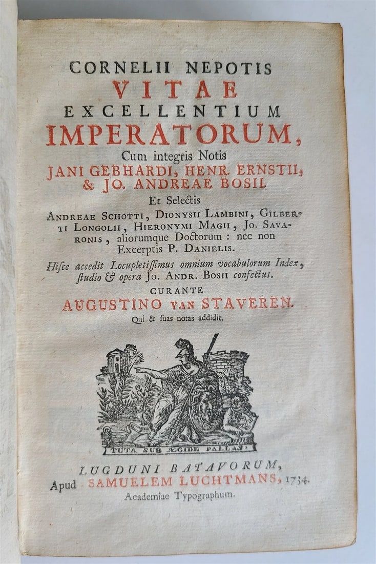 1734 VITAE EXCELLENTIUM IMPERATORUM CORNELIUS NEPOS VELLUM antique ROMAN - 3
