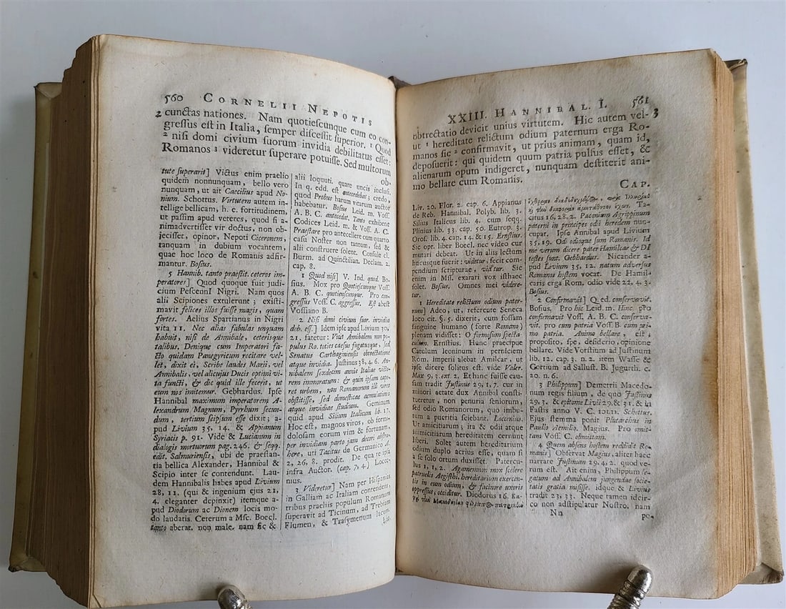 1734 VITAE EXCELLENTIUM IMPERATORUM CORNELIUS NEPOS VELLUM antique ROMAN - 6