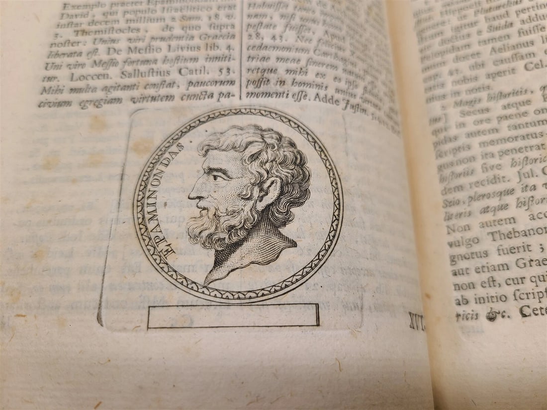 1734 VITAE EXCELLENTIUM IMPERATORUM CORNELIUS NEPOS VELLUM antique ROMAN - 7