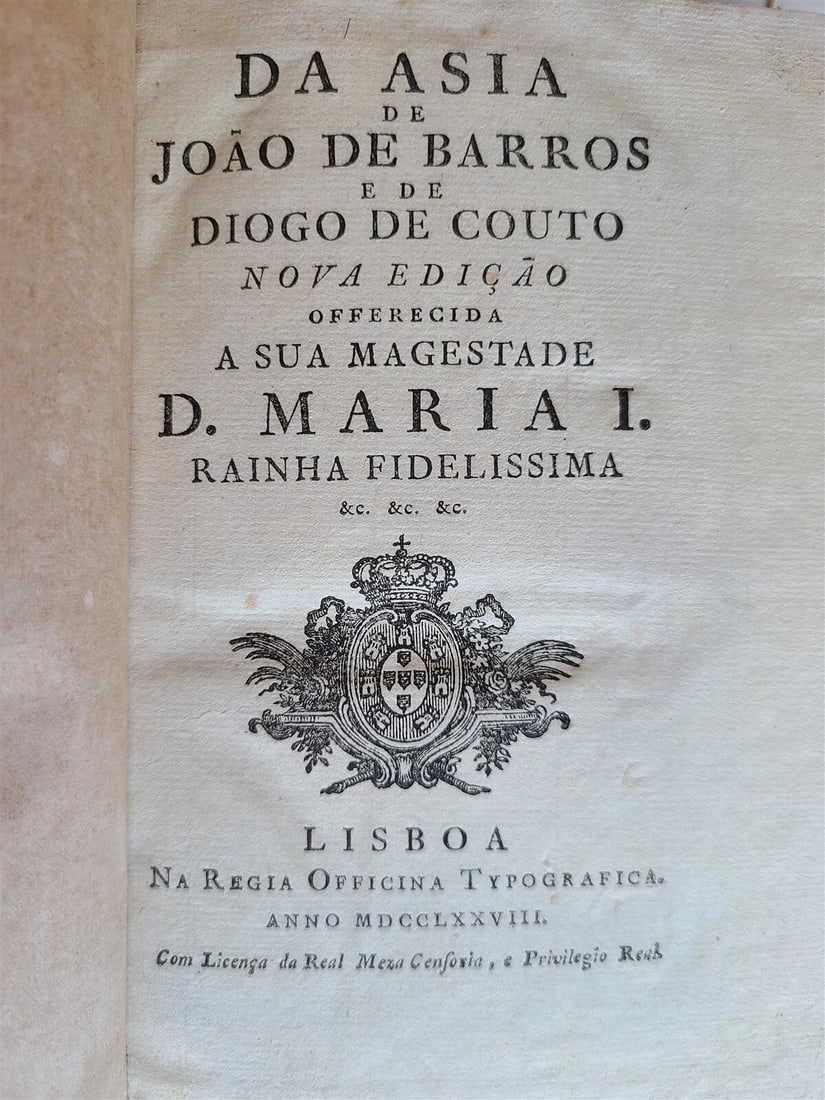 1778 HISTORY of PORTUGUESE in ASIA by JOAO DE BARROS 24 VOLS antique ILLUSTRATED - 4