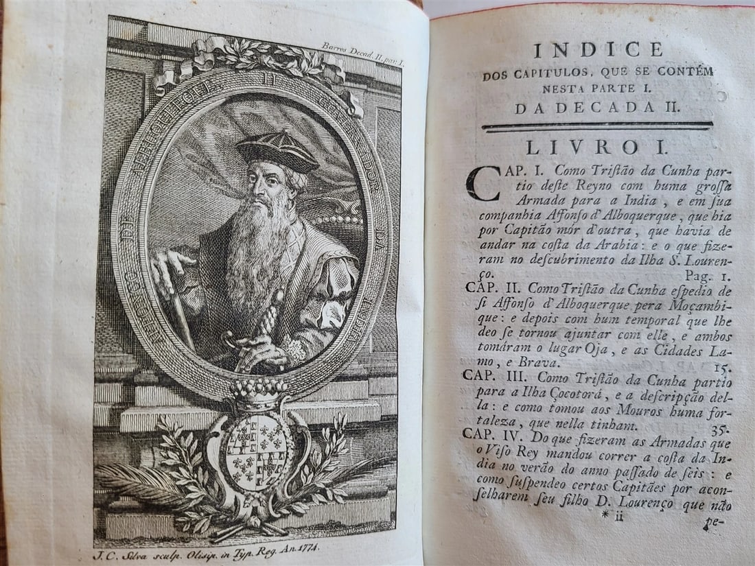 1778 HISTORY of PORTUGUESE in ASIA by JOAO DE BARROS 24 VOLS antique ILLUSTRATED - 9