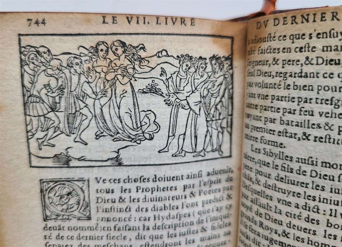 1551 TREATISE AGAINST PAGAN BELIEFS LACTANTIUS antique ILLUSTRATED 179 WOODCUTS - 10