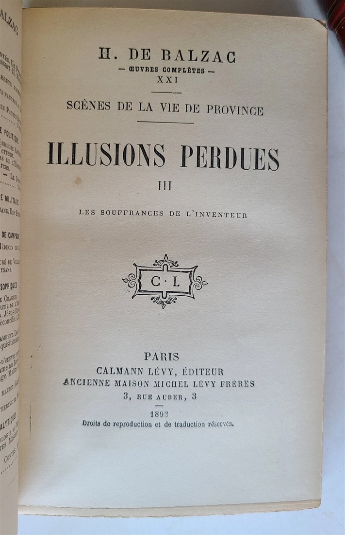 1892 50 VOLUMES of Honere De Balzac works antique FINE DECORATIVE BINDINGS - 5