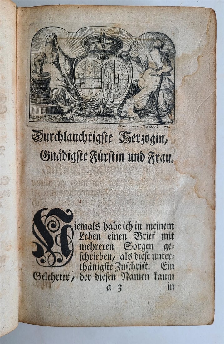 1739 COLLECTION OF SPEECHES by Vierter Theil NICELY BOUND antique GERMAN - 4