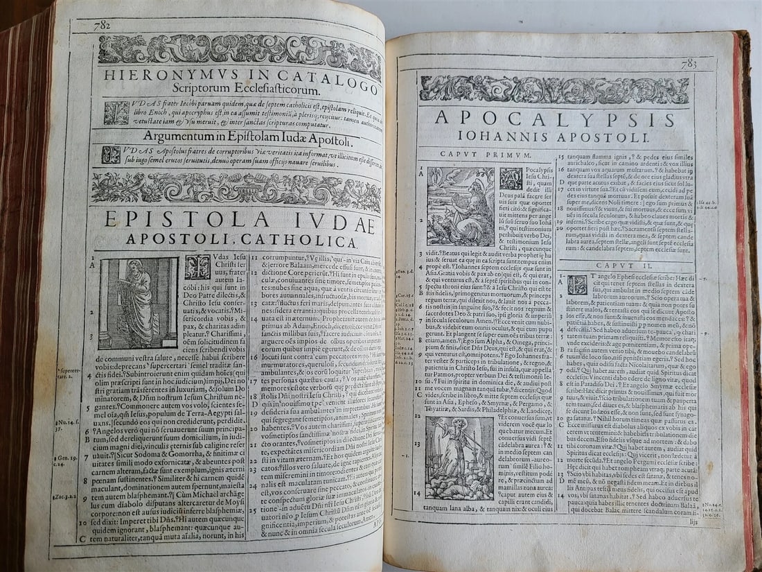 1576 BIBLE in LATIN FULLY ILLUSTRATED antique FOLIO RARE 16th CENTURY BIBLIA - 16