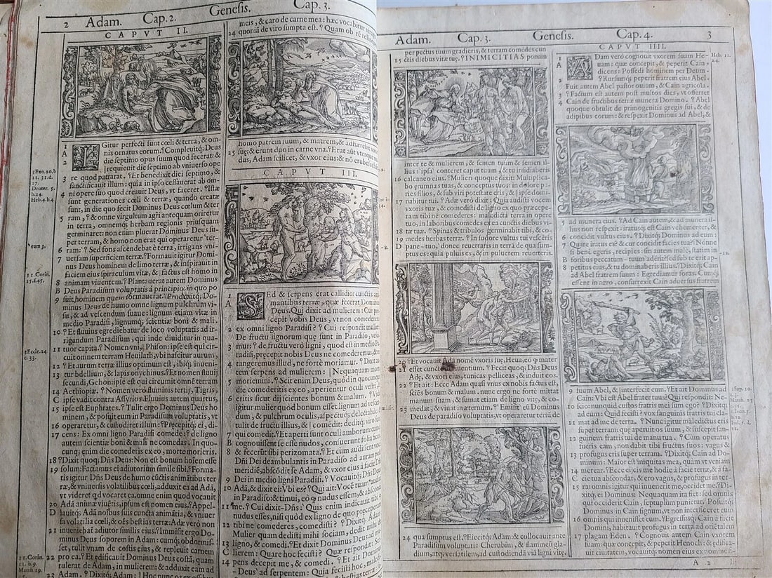 1576 BIBLE in LATIN FULLY ILLUSTRATED antique FOLIO RARE 16th CENTURY BIBLIA - 4