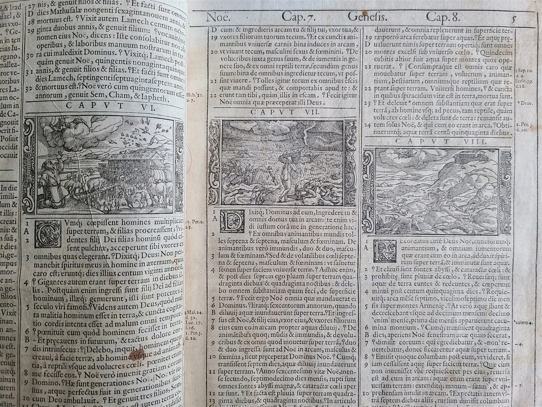 1576 BIBLE in LATIN FULLY ILLUSTRATED antique FOLIO RARE 16th CENTURY BIBLIA - 6