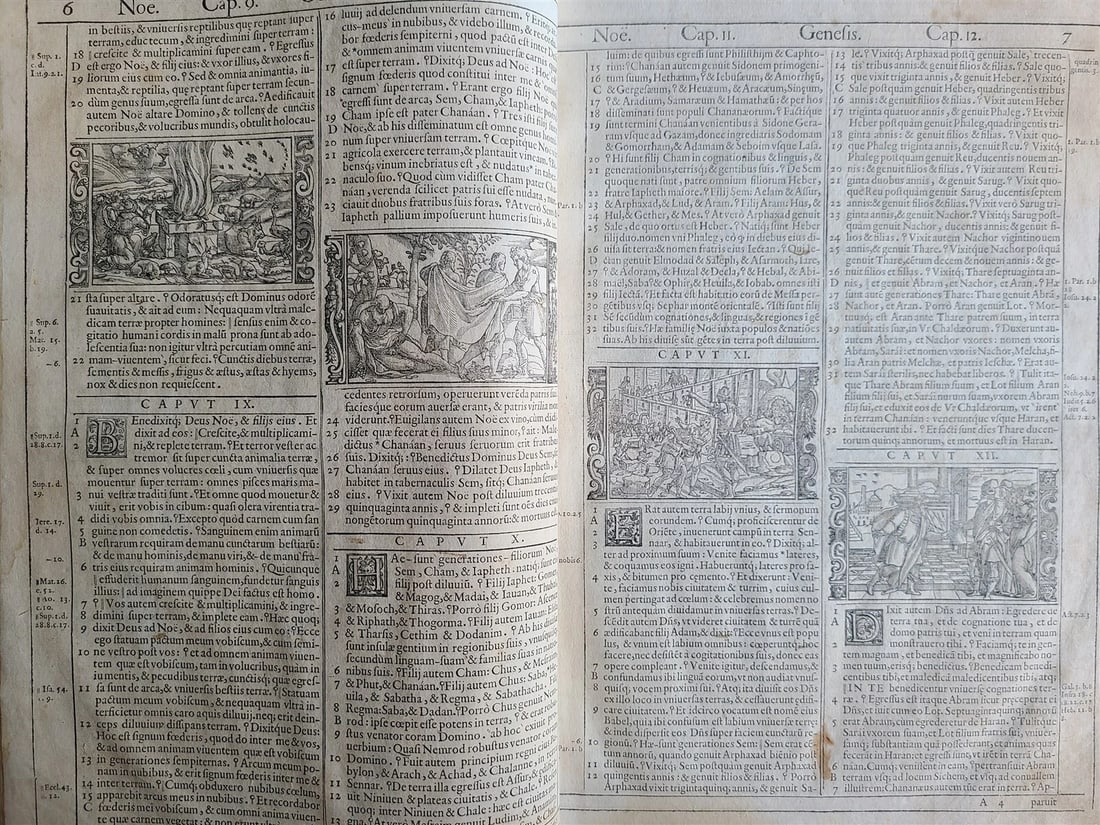 1576 BIBLE in LATIN FULLY ILLUSTRATED antique FOLIO RARE 16th CENTURY BIBLIA - 8