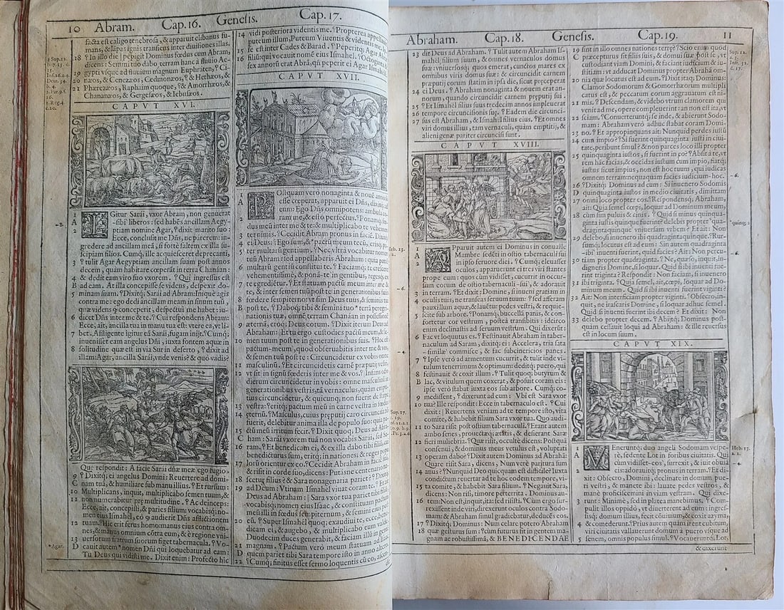 1576 BIBLE in LATIN FULLY ILLUSTRATED antique FOLIO RARE 16th CENTURY BIBLIA - 9