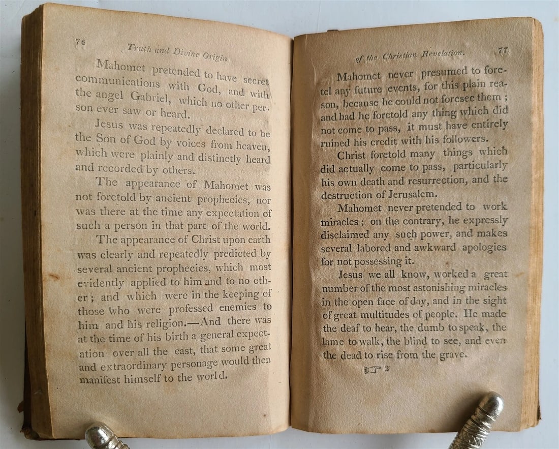 1808 EVIDENCES for THRUTH of CHRISTIAN REVELATION & POEM on DEATH antique - 3