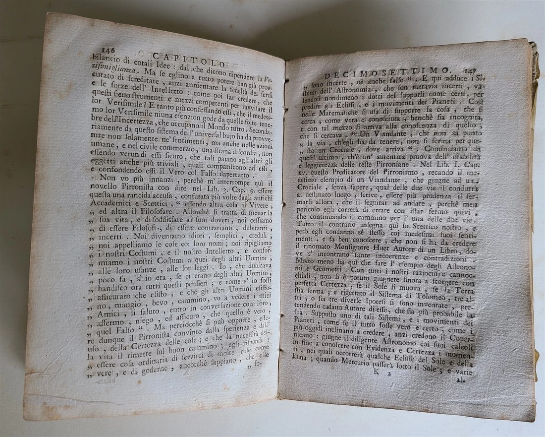 1752 Pyrrhonism refuted TRATTATO by LODOVICO MURATORI antique VELLUM BOUND - 6