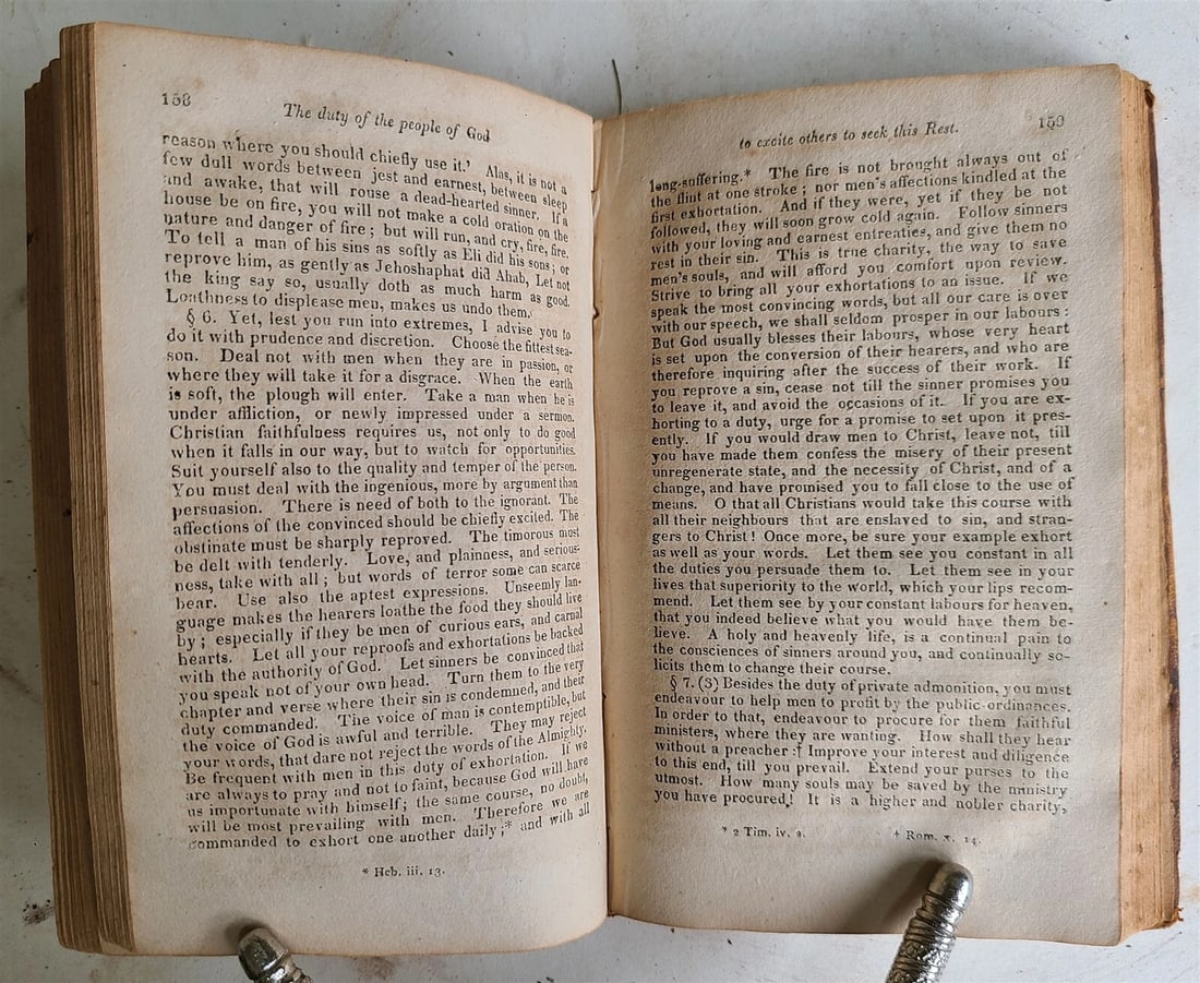 1822 SAINT'S EVERLASTING REST by RICHARD BAXTER antique AMERICANA - 3