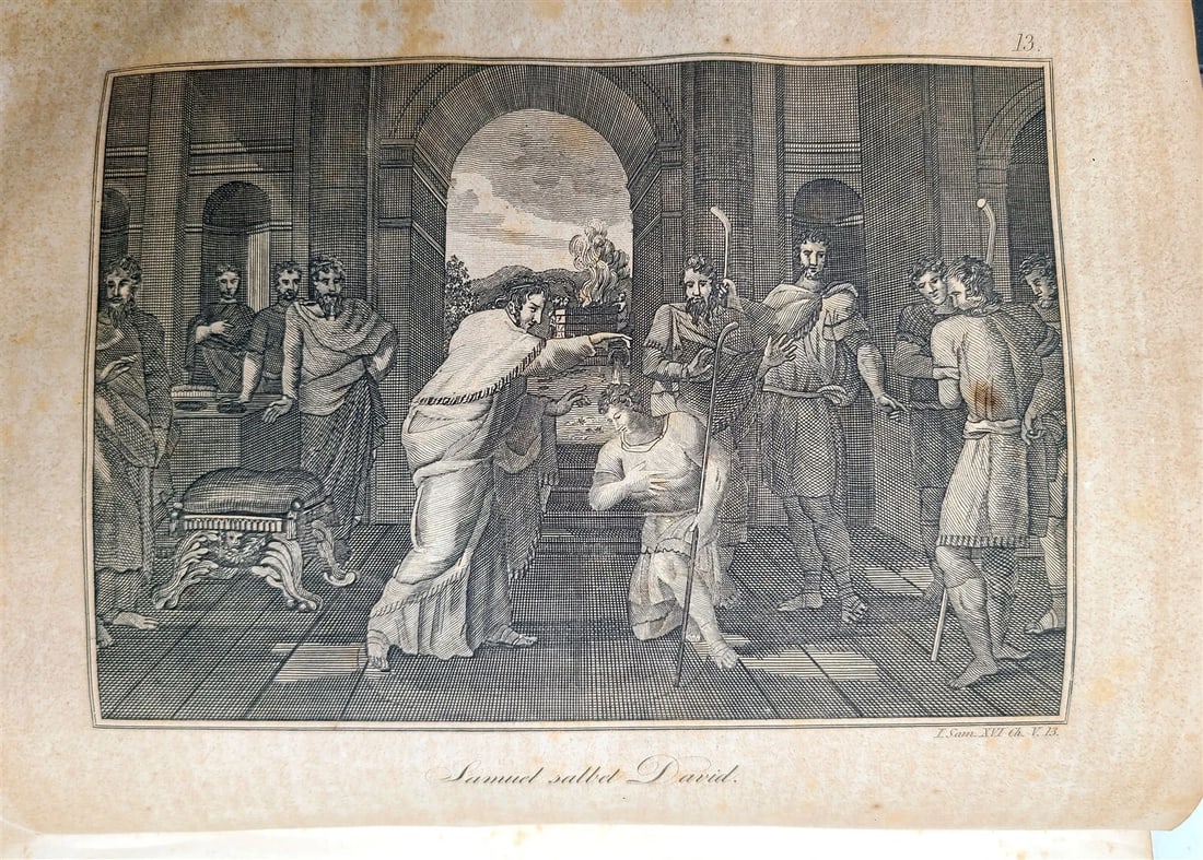 1829 BIBLE in GERMAN antique AMERICANA Philadelphia ILLUSTRATED w/ MAPS - 12