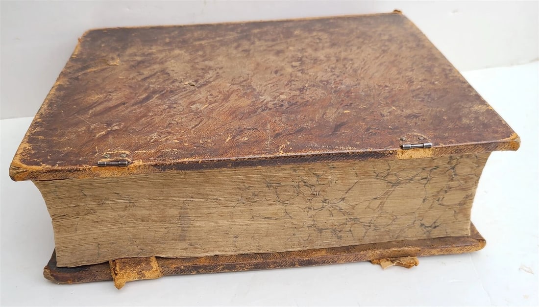 1829 BIBLE in GERMAN antique AMERICANA Philadelphia ILLUSTRATED w/ MAPS - 3