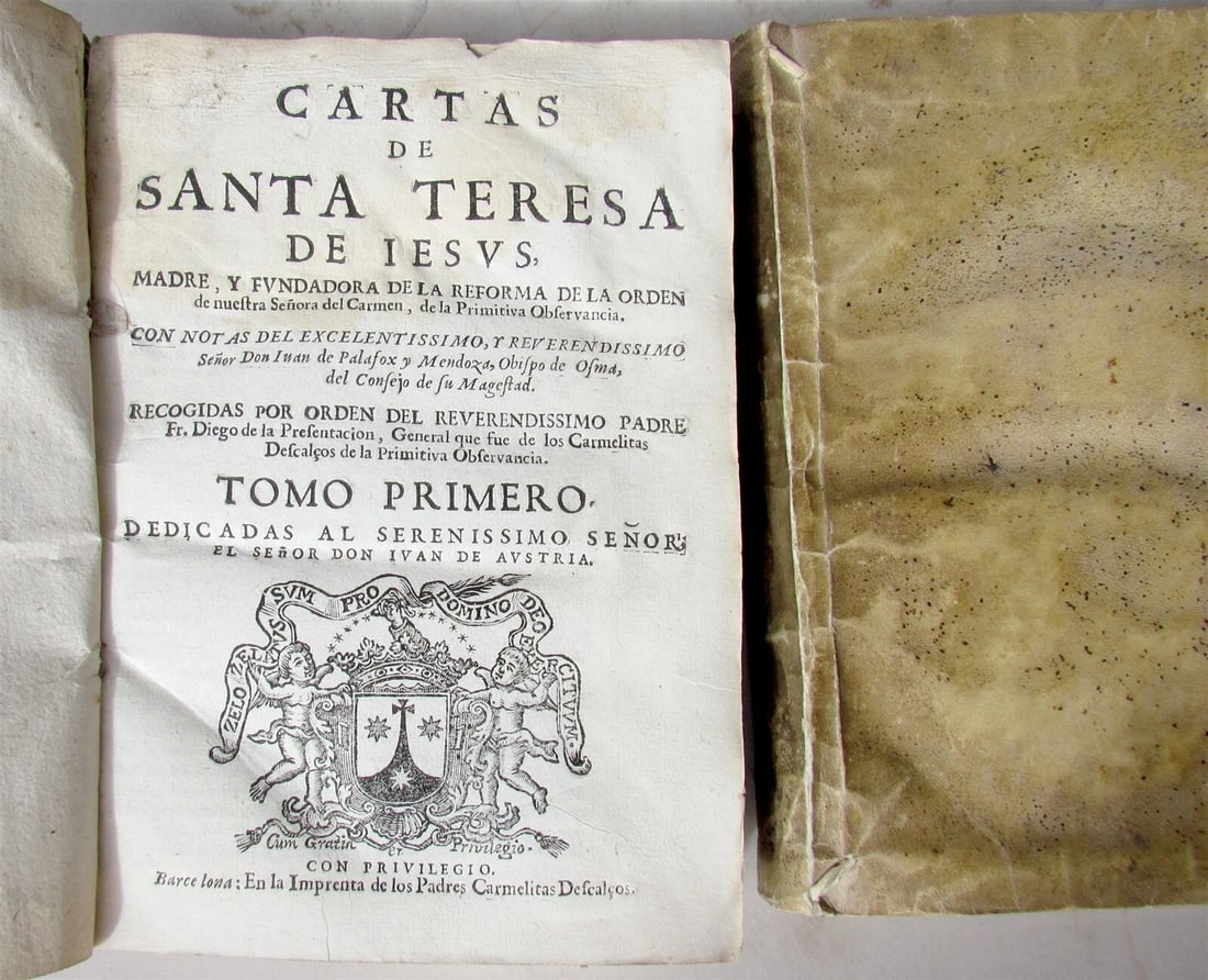 1724 2 volumes Cartas de Santa Teresa de Jesus by Teresa of Ávila antique books - 3