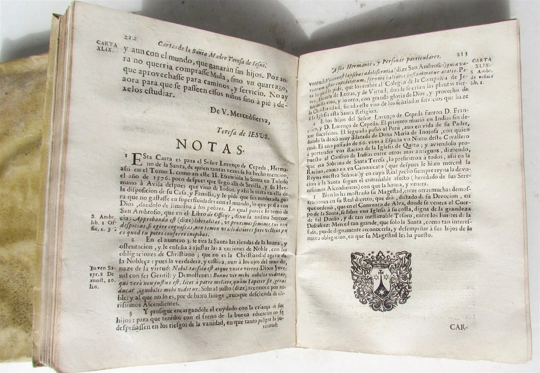 1724 2 volumes Cartas de Santa Teresa de Jesus by Teresa of Ávila antique books - 5