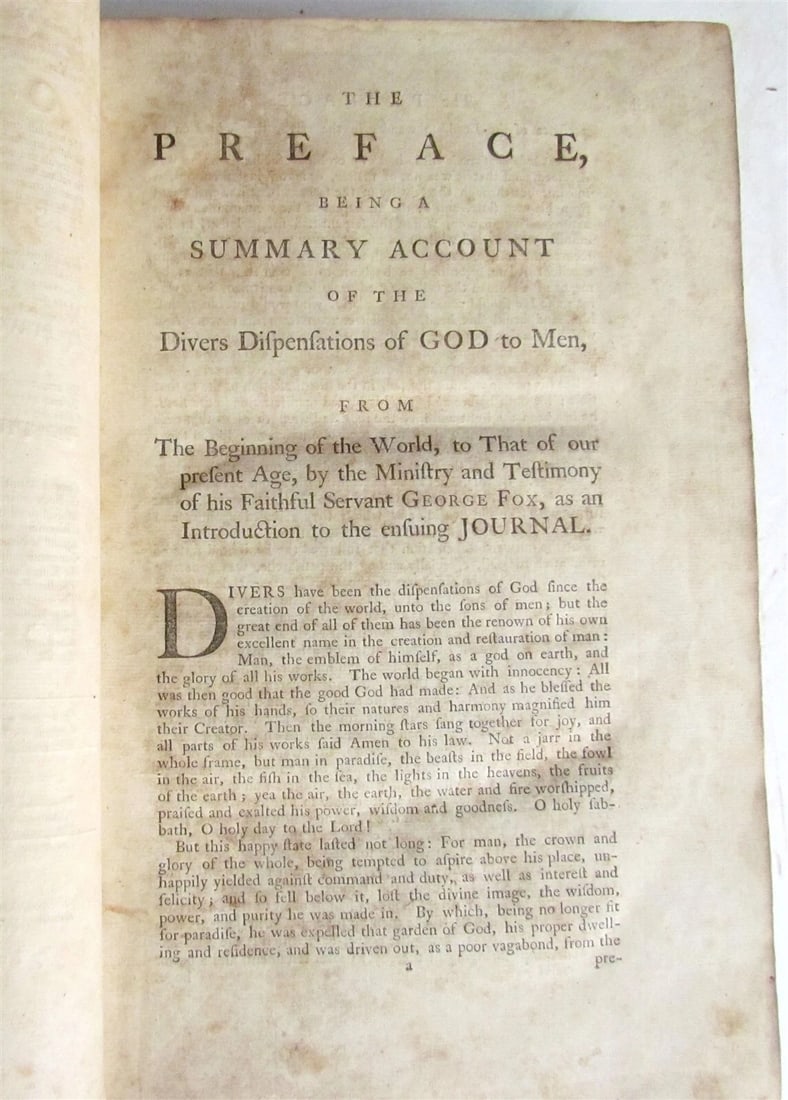 1765 Journal of Life Travels Sufferings of GEORGE FOX antique QUAKERS AMERICANA - 5
