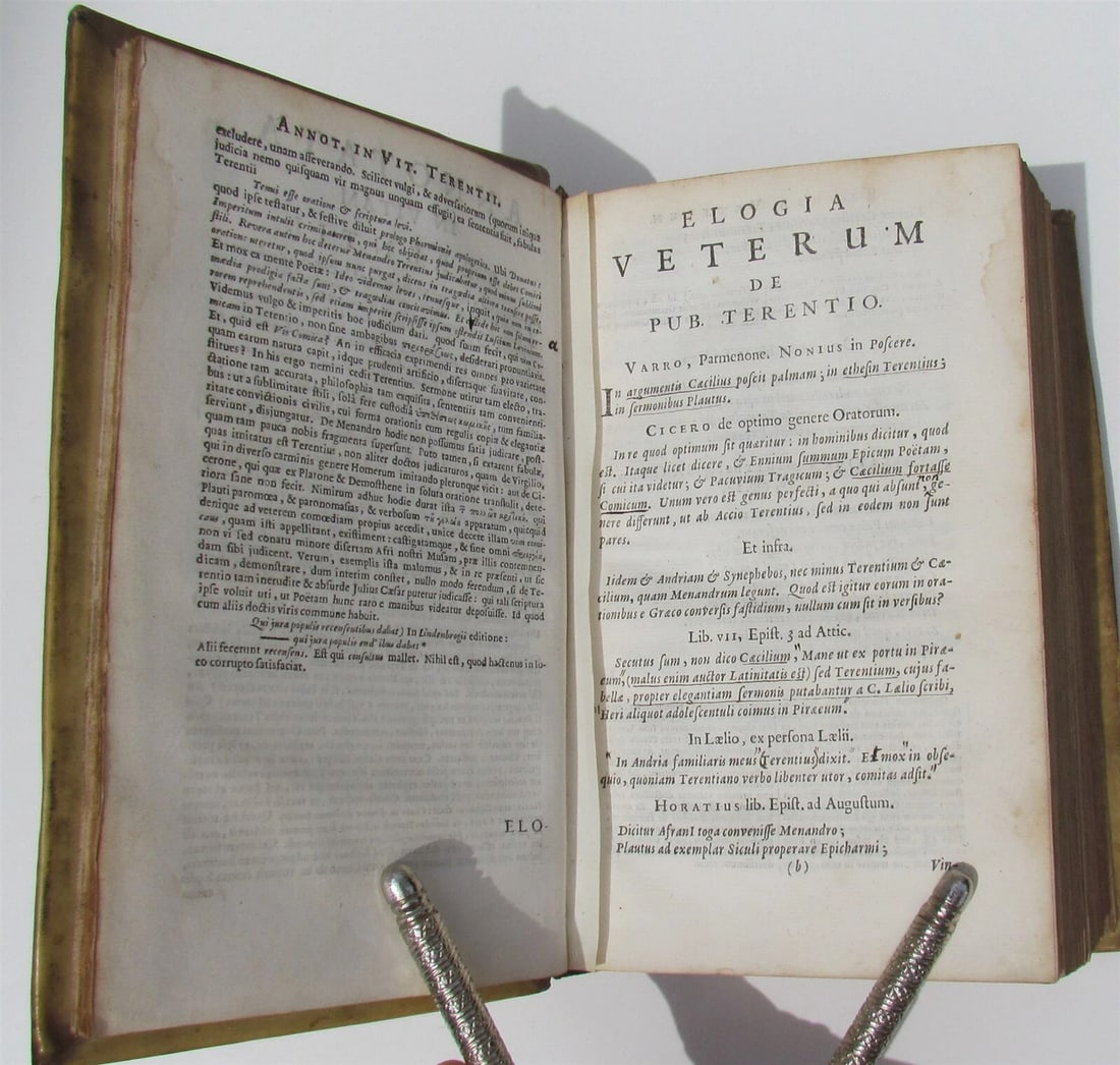 1686 TERENCE COMEDIES POETRY antique Publius Terentius Afer ARMORIAL VELLUM - 9