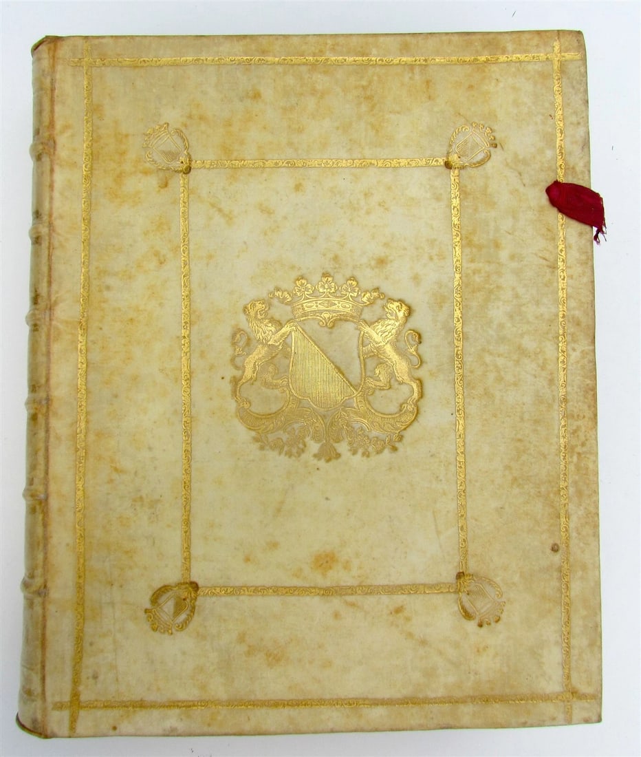 1780 Propertius POETRY Elegiarum UTRECHT ARMORIAL VELLUM BINDING antique - 2