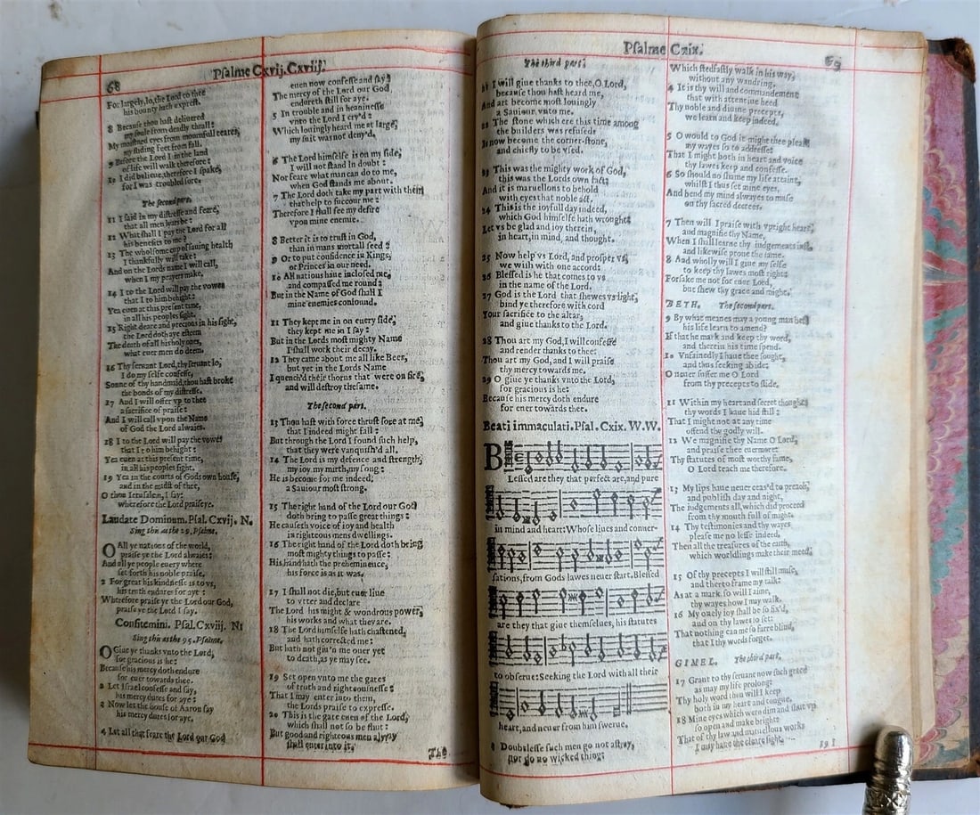 1634 BIBLE in ENGLISH antique by ROBERT BARKER rare - 9