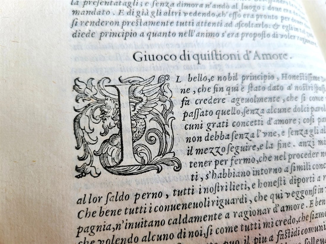 1592 I TRATTENIMENTI DI SCIPION BARGAGLI antique VELLUM BINDING - 4